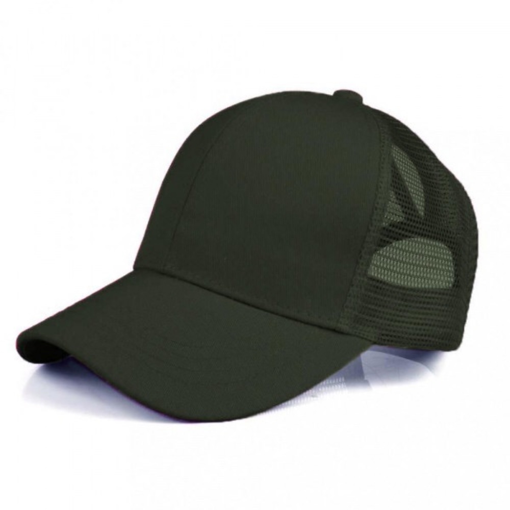 Ponytail Truck Hat, Olive